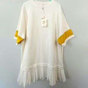 Anthropologie DAILY PRACTICE | Sporty Oversized Sweatshirt Pleated Dress